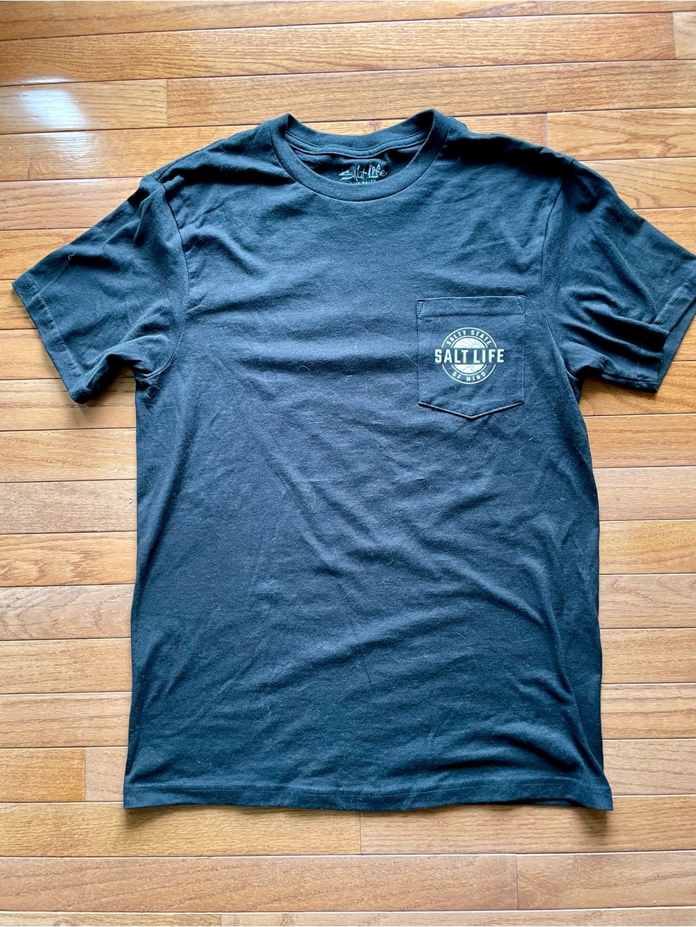 Salt Life Black Short-Sleeve Pocket Tee with Logo